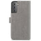 For Samsung Galaxy S22+ 5G Four-leaf Clasp Embossed Leather Phone Case with Lanyard & Card Slot & Wallet & Bracket Function(Grey)