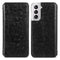 For Samsung Galaxy S22 5G Blooming Mandala Embossed Magnetic Horizontal Flip Leather Case with Holder & Card Slots & Wallet(Black)