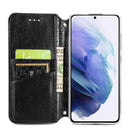 For Samsung Galaxy S22 5G Blooming Mandala Embossed Magnetic Horizontal Flip Leather Case with Holder & Card Slots & Wallet(Black)