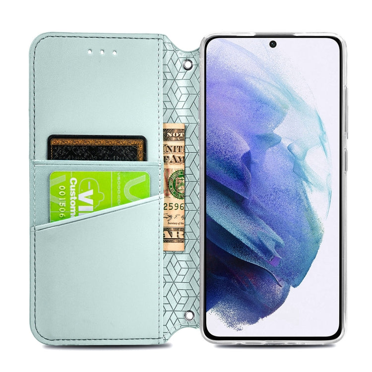 For Samsung Galaxy S22 5G Blooming Mandala Embossed Magnetic Horizontal Flip Leather Case with Holder & Card Slots & Wallet(Silver)