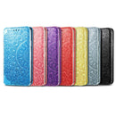 For Samsung Galaxy S22 5G Blooming Mandala Embossed Magnetic Horizontal Flip Leather Case with Holder & Card Slots & Wallet(Yellow)