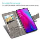 Butterfly Love Flowers Embossing Horizontal Flip Leather Case for OPPO Reno, with Holder & Card Slots & Wallet & Lanyard(Blue)