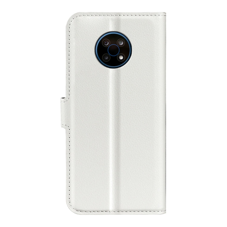For Nokia G50 Litchi Texture Horizontal Flip Protective Case with Holder & Card Slots & Wallet(White)