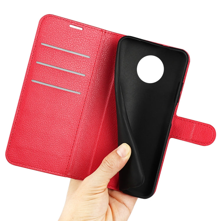 For Nokia G50 Litchi Texture Horizontal Flip Protective Case with Holder & Card Slots & Wallet(Red)