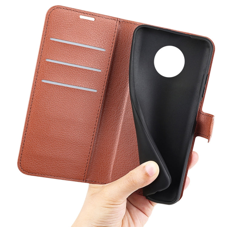 For Nokia G50 Litchi Texture Horizontal Flip Protective Case with Holder & Card Slots & Wallet(Brown)