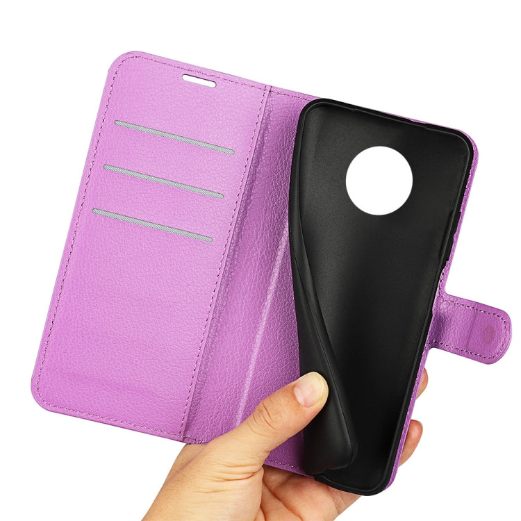 For Nokia G50 Litchi Texture Horizontal Flip Protective Case with Holder & Card Slots & Wallet(Purple)