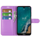 For Nokia G50 Litchi Texture Horizontal Flip Protective Case with Holder & Card Slots & Wallet(Purple)