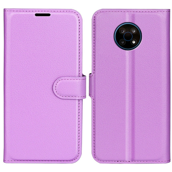 For Nokia G50 Litchi Texture Horizontal Flip Protective Case with Holder & Card Slots & Wallet(Purple)