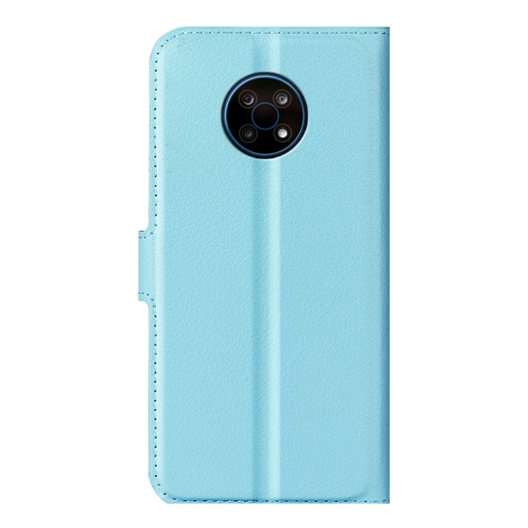 For Nokia G50 Litchi Texture Horizontal Flip Protective Case with Holder & Card Slots & Wallet(Blue)