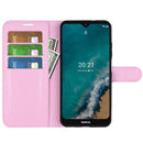 For Nokia G50 Litchi Texture Horizontal Flip Protective Case with Holder & Card Slots & Wallet(Pink)