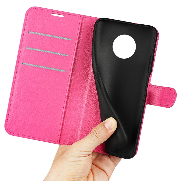 For Nokia G50 Litchi Texture Horizontal Flip Protective Case with Holder & Card Slots & Wallet(Rose Red)