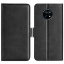 For Nokia G50 Dual-side Magnetic Buckle Horizontal Flip Phone Leather Case with Holder & Card Slots & Wallet(Black)