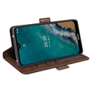 For Nokia G50 Dual-side Magnetic Buckle Horizontal Flip Phone Leather Case with Holder & Card Slots & Wallet(Brown)