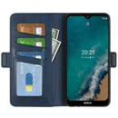 For Nokia G50 Dual-side Magnetic Buckle Horizontal Flip Phone Leather Case with Holder & Card Slots & Wallet(Dark Blue)