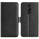 For Sony Xperia Pro-I Dual-side Magnetic Buckle Horizontal Flip Phone Leather Case with Holder & Card Slots & Wallet(Black)