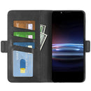 For Sony Xperia Pro-I Dual-side Magnetic Buckle Horizontal Flip Phone Leather Case with Holder & Card Slots & Wallet(Black)