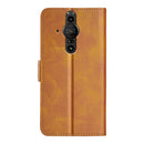 For Sony Xperia Pro-I Dual-side Magnetic Buckle Horizontal Flip Phone Leather Case with Holder & Card Slots & Wallet(Yellow)
