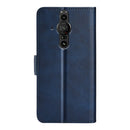 For Sony Xperia Pro-I Dual-side Magnetic Buckle Horizontal Flip Phone Leather Case with Holder & Card Slots & Wallet(Dark Blue)