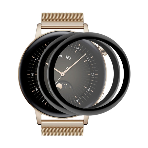 2 PCS For Huawei Watch GT 3 42mm ENKAY Hat-Prince Full Coverage 3D Curved Soft PC Edge + PMMA HD Screen Protector Film