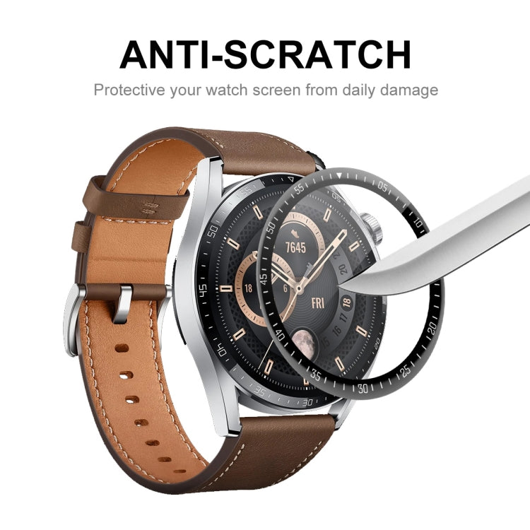 2 PCS For Huawei Watch GT 3 46mm ENKAY Hat-Prince Full Coverage 3D Curved Soft PC Edge + PMMA HD Screen Protector Film