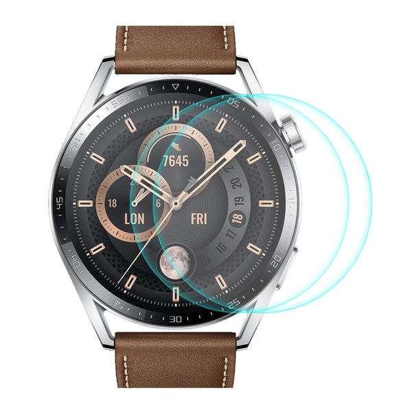 2 PCS For Huawei Watch GT 3 46mm ENKAY Hat-Prince 0.2mm 9H 2.15D Curved Edge Tempered Glass Screen Protector Watch Film