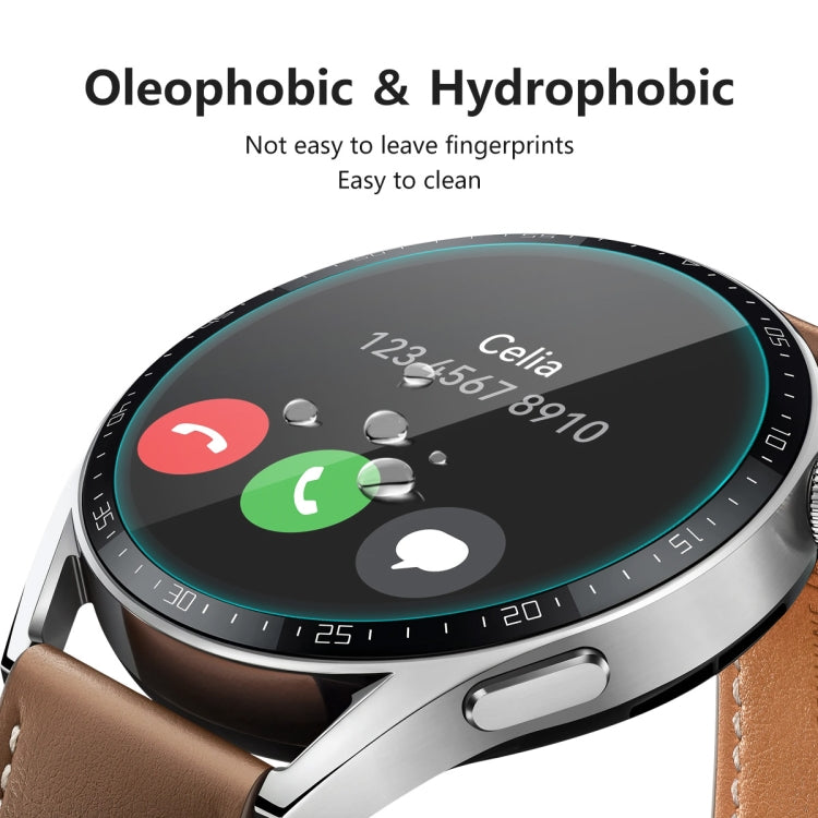 2 PCS For Huawei Watch GT 3 46mm ENKAY Hat-Prince 0.2mm 9H 2.15D Curved Edge Tempered Glass Screen Protector Watch Film