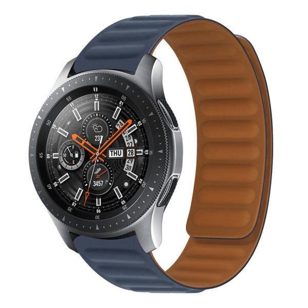 22mm Silicone Magnetic Watch Band For Honor Watch GS3 / Magic(Indigo)