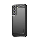 For Samsung Galaxy S22 5G MOFI Gentleness Series Brushed Texture Carbon Fiber Soft TPU Case(Black)