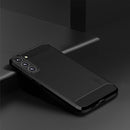 For Samsung Galaxy S22+ 5G MOFI Gentleness Series Brushed Texture Carbon Fiber Soft TPU Case(Black)