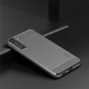 For Samsung Galaxy S22+ 5G MOFI Gentleness Series Brushed Texture Carbon Fiber Soft TPU Case(Gray)