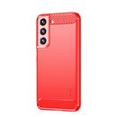 For Samsung Galaxy S22+ 5G MOFI Gentleness Series Brushed Texture Carbon Fiber Soft TPU Case(Red)
