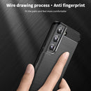For Samsung Galaxy S22 Ultra 5G MOFI Gentleness Series Brushed Texture Carbon Fiber Soft TPU Case(Red)