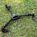 YUNTENG 901 Aluminium Alloy Camera Tripod Foot Wheel Pulley Base, Load 30KG