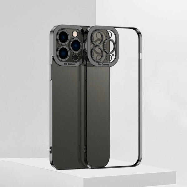Electroplating TPU Phone Case For iPhone 13 Pro(Black)