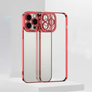 Electroplating TPU Phone Case For iPhone 12(Red)