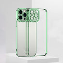 Electroplating TPU Phone Case For iPhone 12 Pro Max(Green)