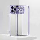 Electroplating TPU Phone Case For iPhone 12 Pro Max(Purple)