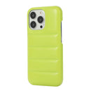 For iPhone 13 Thick Down Jacket Soft PU Phone Case (Light Green)
