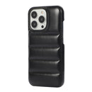 For iPhone 13 Pro Thick Down Jacket Soft PU Phone Case (Black)
