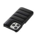 For iPhone 13 Pro Thick Down Jacket Soft PU Phone Case (Black)