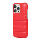 For iPhone 13 Pro Thick Down Jacket Soft PU Phone Case (Red)