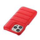 For iPhone 13 Pro Thick Down Jacket Soft PU Phone Case (Red)