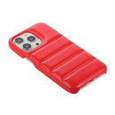For iPhone 13 Pro Thick Down Jacket Soft PU Phone Case (Red)
