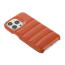 For iPhone 13 Pro Thick Down Jacket Soft PU Phone Case (Brown)