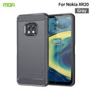 For Nokia XR20 MOFI Gentleness Series Brushed Texture Carbon Fiber Soft TPU Case(Gray)