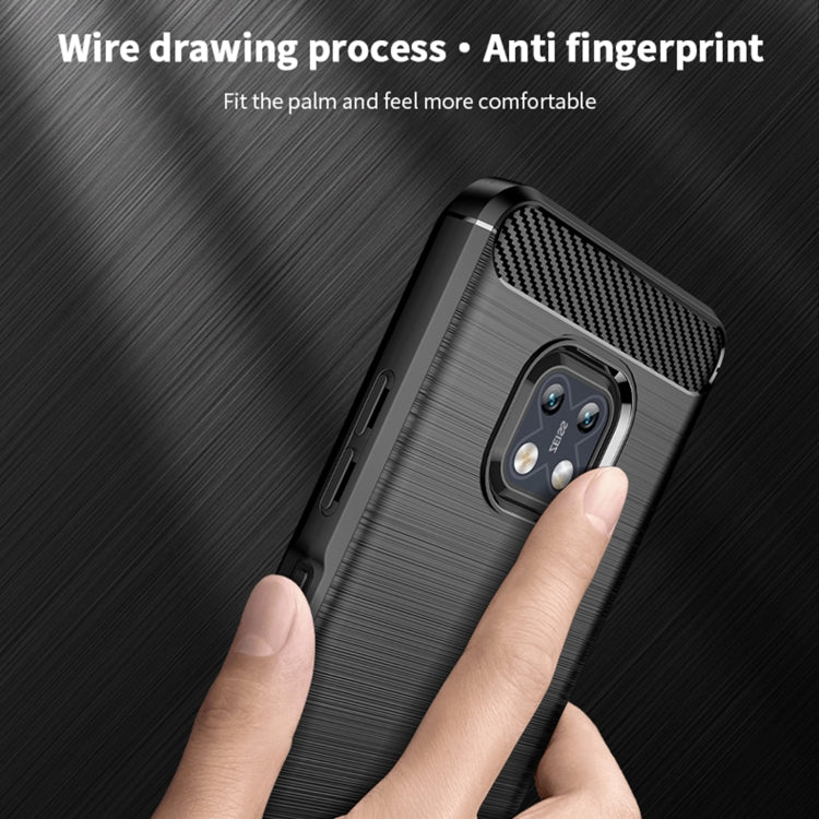 For Nokia XR20 MOFI Gentleness Series Brushed Texture Carbon Fiber Soft TPU Case(Gray)