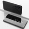 For Samsung Galaxy S22 Ultra 5G Plated Mirror Horizontal Flip Leather Case with Holder(Black)