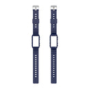 For Fitbit Charge 4 Silicone One Body Armor Watch Band(Navy Blue)