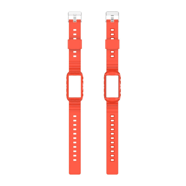 For Fitbit Charge 4 Silicone One Body Armor Watch Band(Orange)