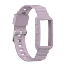 For Fitbit Charge 4 Silicone One Body Armor Watch Band(Light Purple)